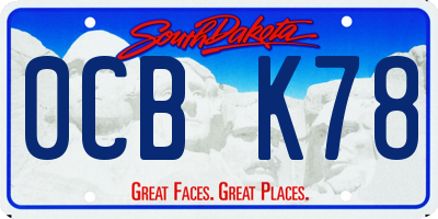SD license plate 0CBK78