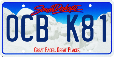 SD license plate 0CBK81