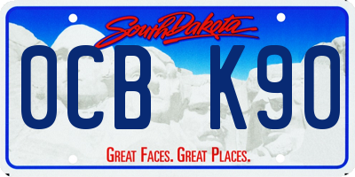 SD license plate 0CBK90