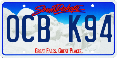 SD license plate 0CBK94