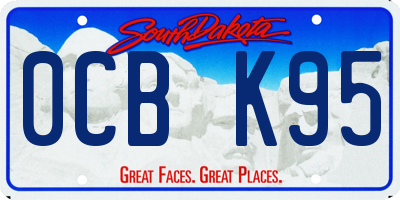 SD license plate 0CBK95
