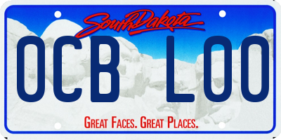 SD license plate 0CBL00