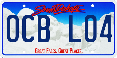 SD license plate 0CBL04
