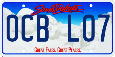 SD license plate 0CBL07