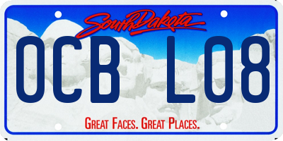 SD license plate 0CBL08