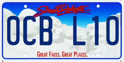 SD license plate 0CBL10