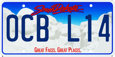 SD license plate 0CBL14