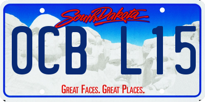 SD license plate 0CBL15