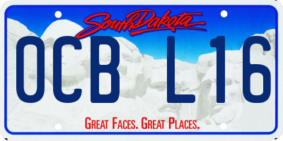 SD license plate 0CBL16