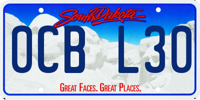 SD license plate 0CBL30