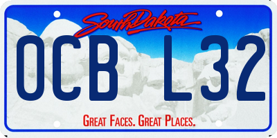 SD license plate 0CBL32