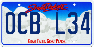 SD license plate 0CBL34