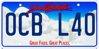 SD license plate 0CBL40