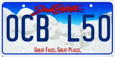 SD license plate 0CBL50