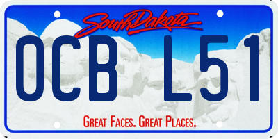 SD license plate 0CBL51