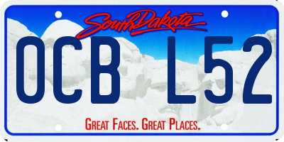 SD license plate 0CBL52