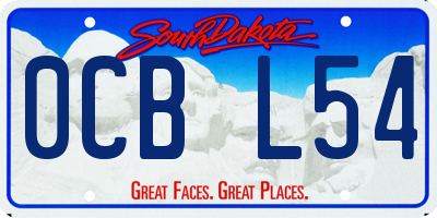 SD license plate 0CBL54