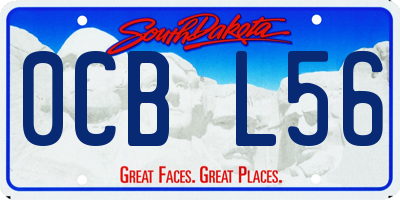 SD license plate 0CBL56