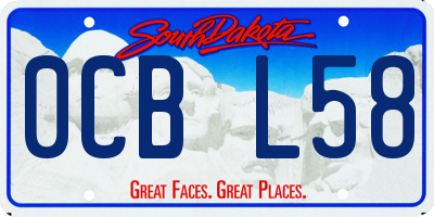 SD license plate 0CBL58
