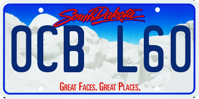 SD license plate 0CBL60