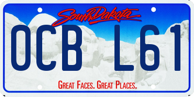 SD license plate 0CBL61