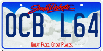 SD license plate 0CBL64