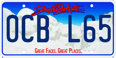 SD license plate 0CBL65