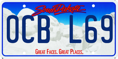 SD license plate 0CBL69