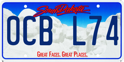 SD license plate 0CBL74