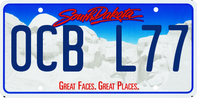 SD license plate 0CBL77