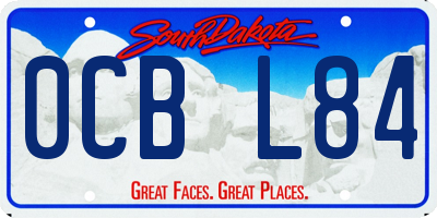 SD license plate 0CBL84