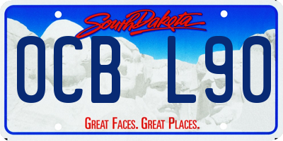 SD license plate 0CBL90