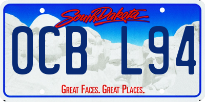 SD license plate 0CBL94