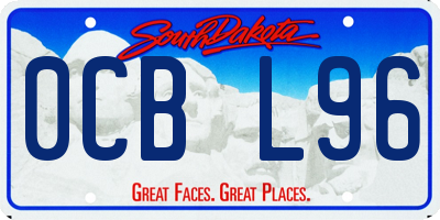 SD license plate 0CBL96