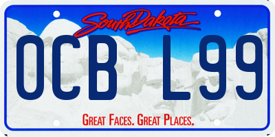SD license plate 0CBL99