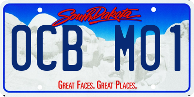 SD license plate 0CBM01