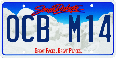 SD license plate 0CBM14