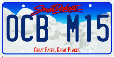 SD license plate 0CBM15