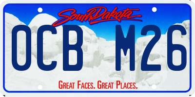 SD license plate 0CBM26