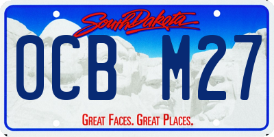 SD license plate 0CBM27