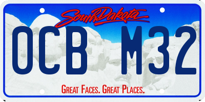 SD license plate 0CBM32