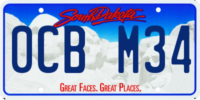 SD license plate 0CBM34