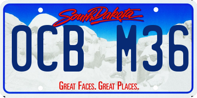 SD license plate 0CBM36