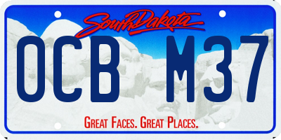 SD license plate 0CBM37