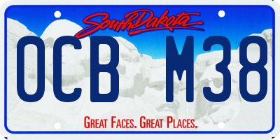 SD license plate 0CBM38