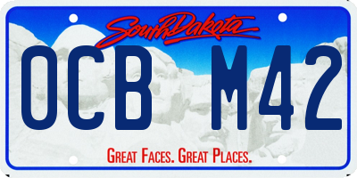 SD license plate 0CBM42