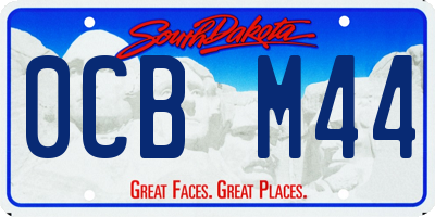 SD license plate 0CBM44