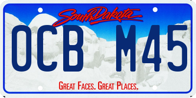 SD license plate 0CBM45