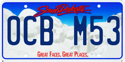 SD license plate 0CBM53