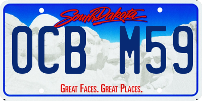 SD license plate 0CBM59